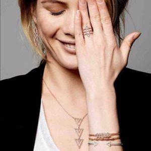 Stella & Dot Pave Spear Necklace in Rose Gold